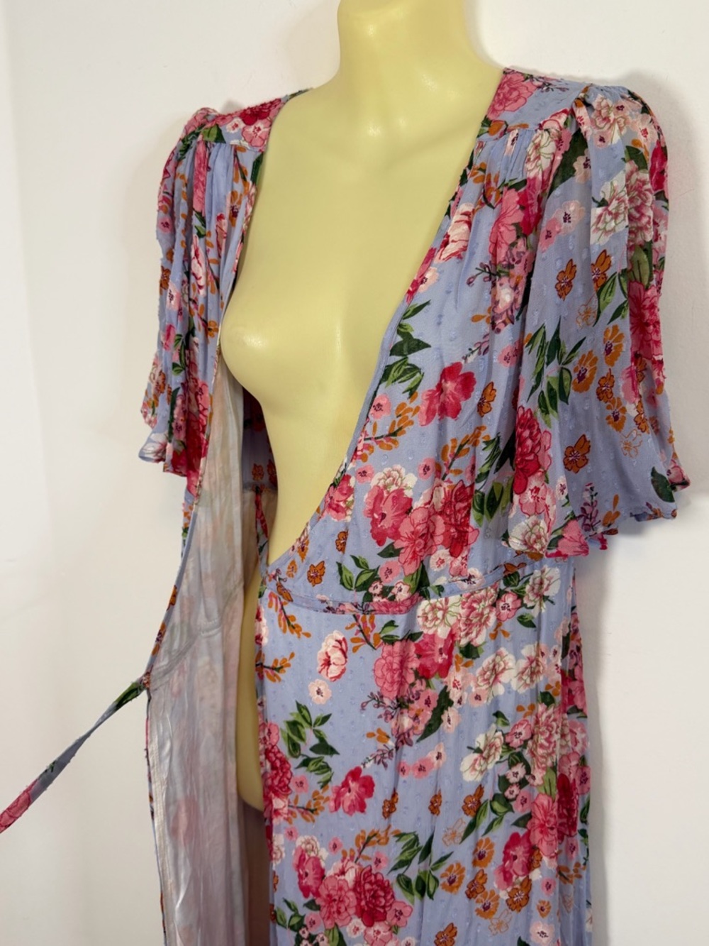 by TiMo Floral Wrap Maxi Dress in Lavender with Pink Bloom - Picture 7 of 10